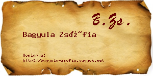 Bagyula Zsófia névjegykártya