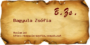 Bagyula Zsófia névjegykártya