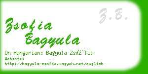 zsofia bagyula business card